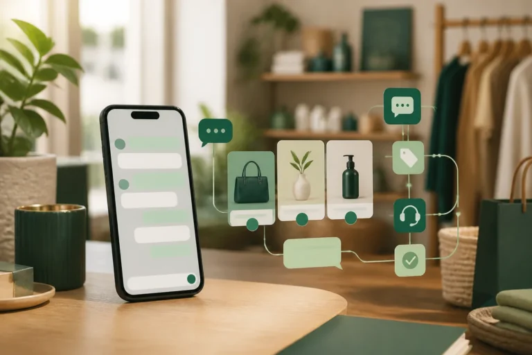Smartphone and automated customer messaging workflow for a small business